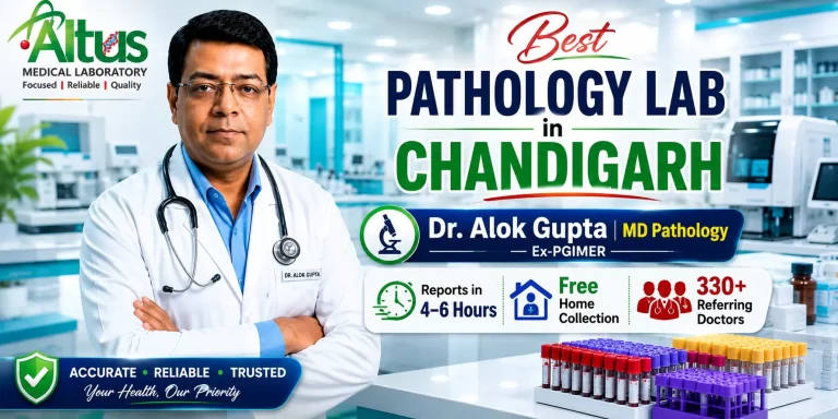 Dr. Alok Gupta MD Pathology Ex-PGIMER Chandigarh at Altus Lab — best pathology lab in Chandigarh for accurate blood tests