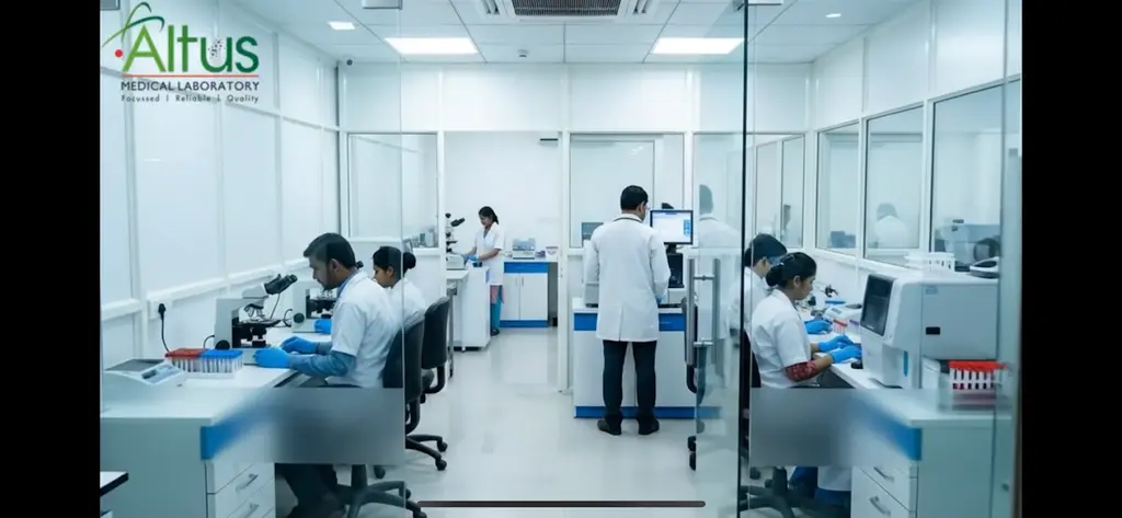 Laboratory at Altus Lab, Chandigarh, where FRAT samples are tested
